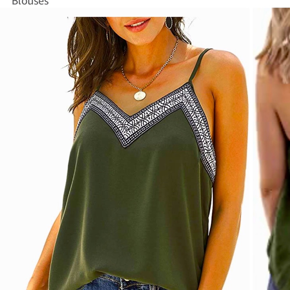 NWT Adjustable Spaghetti Racerback Tank Top